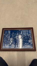 Delfts blauw tegeltableau met afbeelding "De Nachtwach, Antiek en Kunst, Antiek | Wandborden en Tegels, Ophalen