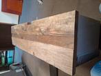 Barnwood eiken geborsteld. Historisch hout, 3 stroken, Doe-het-zelf en Verbouw, Hout en Planken, Ophalen, Gebruikt, 25 tot 50 mm