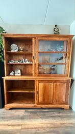 Teakhouten buffetkast teak buffetkast vitrinekast vitrine, Huis en Inrichting, Kasten | Buffetkasten, Ophalen, 200 cm of meer
