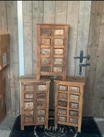 Ladekastje met steenmal als lade oud hout stoer sober jwm, .., 5 laden of meer, Nieuw, 50 tot 100 cm