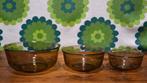 Retro Arcoroc France rookglas trio nest schalen, Gebruikt, Ophalen of Verzenden, Overige stijlen, Glas