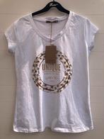 Nieuwe wit met goud bruin zomer dames top . Maat 38, Kleding | Dames, T-shirts, Maat 38/40 (M), Bruin, Nieuw, Ophalen of Verzenden