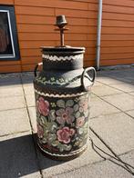 Hindeloopen geschilderde melkbuslamp | origineel!, Ophalen