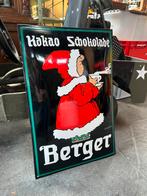 Kakao Schokolade Berger emaille reclamebord, Reclamebord, Ophalen of Verzenden, Zo goed als nieuw, X