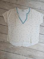 Dames  top creme-wit met groene print silvercreek Zgan, Kleding | Dames, Tops, Wit, Maat 42/44 (L), Ophalen of Verzenden, Zo goed als nieuw
