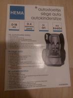 Autostoel HEMA, Kinderen en Baby's, Autostoeltjes, Verstelbare rugleuning, Autogordel, 0 t/m 18 kg, Zo goed als nieuw