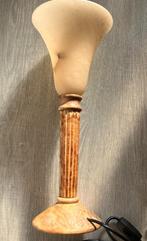 Vintage Art Deco Albast lamp natuursteen, Huis en Inrichting, Lampen | Tafellampen, Ophalen, Gebruikt, Minder dan 50 cm