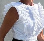 Kort Topje blote buik crop top borderie kant mouwloos open, Kleding | Dames, Tops, Verzenden