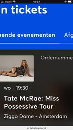 Tate McRae concert 28 mei Ziggodome, Tickets en Kaartjes, Concerten | Overige, Eén persoon, Mei