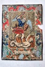 2 Handgekleurde bid prentjes 18e eeuw , in lijstje, Antiek en Kunst, Antiek | Boeken en Bijbels, Verzenden