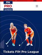 FIH Pro League Hockey 3 tickets za 7 juni, Tickets en Kaartjes, Sport | Overige, Drie personen of meer, Juni