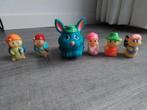 Vintage twinkel pinkel set playskool 5 poppetjes 1 konijn wa, Ophalen of Verzenden, Zo goed als nieuw