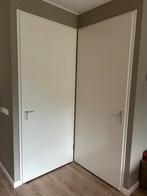 Twee witte svedex binnen opdekdeuren 95x 231,5 cm, Ophalen, 80 tot 100 cm, 215 cm of meer, Binnendeur