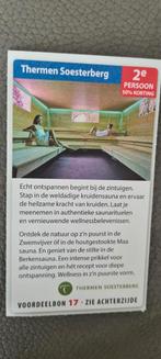 Thermen Soesterberg voordeel voor de 2e persoon 50% korting, Tickets en Kaartjes, Twee personen, Kortingsbon, Spa of Sauna