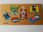 Vintage houten puzzel Simplex Toys jaren 70, Kinderen en Baby's, Speelgoed | Kinderpuzzels, 2 tot 4 jaar, Gebruikt, Ophalen of Verzenden