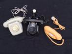 3 x oude (retro) telefoons, Telecommunicatie, Vaste telefoons | Niet Draadloos, Ophalen, Gebruikt, Met draaischijf