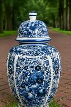 Grote vaas Delfia delfts blauw geheel intact., Antiek en Kunst, Antiek | Vazen, Ophalen of Verzenden