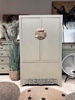 Chinese bruidskast meidenkast linnenkast buffetkast taupe, Huis en Inrichting, Kasten | Buffetkasten, Ophalen