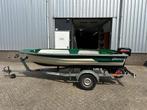 Placom boot 15 pk 2takt mercury kortstaart, Watersport en Boten, Vis- en Consoleboten, Ophalen, 10 tot 30 pk, Zo goed als nieuw
