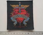 BON JOVI ZELDZAME VINTAGE HEART+ DAGGER 1992 PATCH 11, Verzenden, Nieuw, Kleding