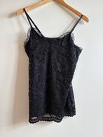 Zwarte kanten top, Kleding | Dames, Tops, Ophalen of Verzenden, Zo goed als nieuw, Maat 36 (S), Zwart