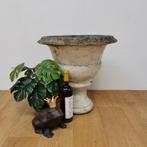 Brocante Franse stenen tuinvaas, bloempot tuinpot steen 402, Tuin en Terras, Bloempotten, Gebruikt, Info@flashbackfurniture.nl