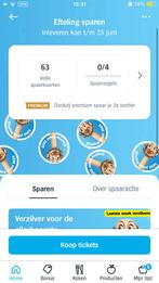 Efteling zegels spaarkaarten Albert Heijn AH, Drie personen of meer, Kortingsbon, Pretpark